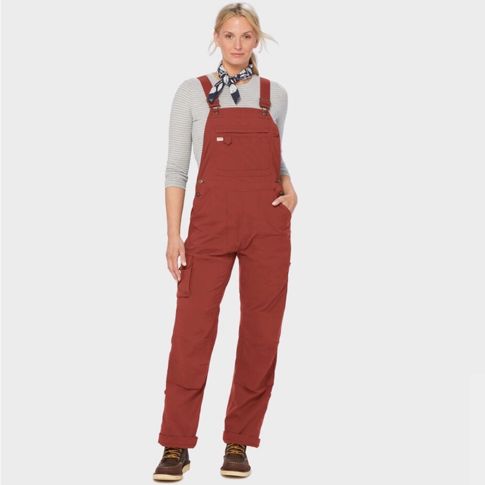 Duluth Trading Co Women's Rust Brown Utility Overalls - Picture 4 of 4